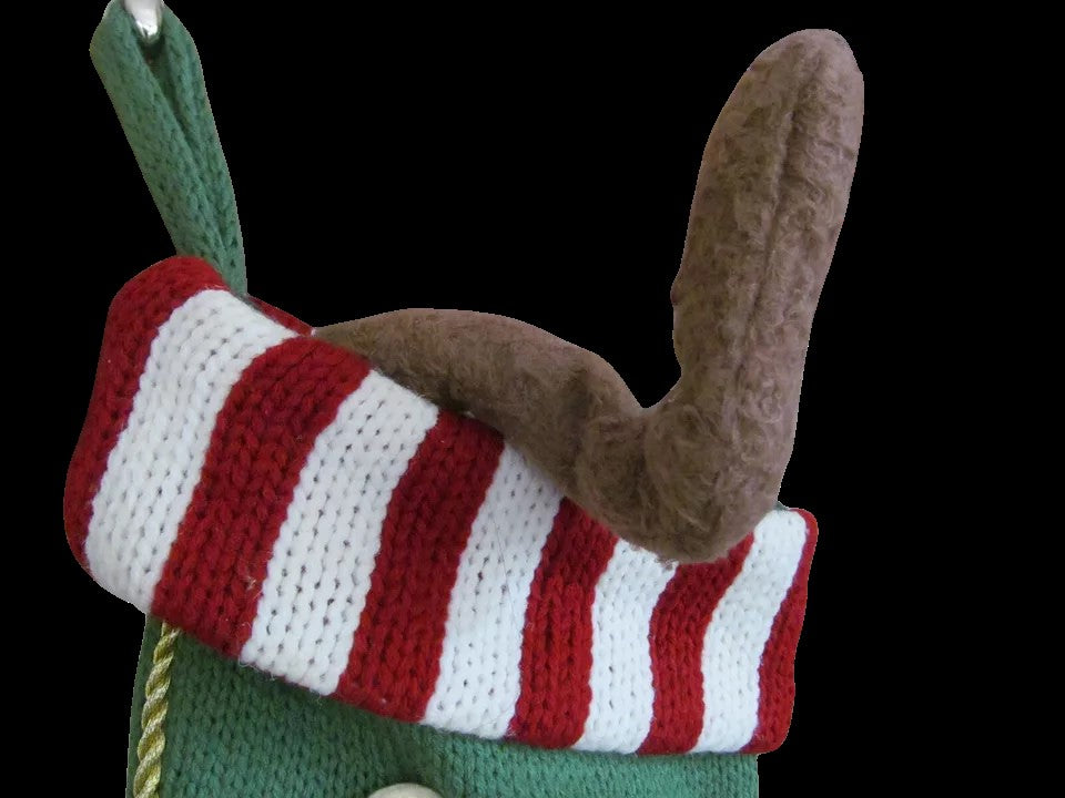 Knit 3D Cat or Dog Stocking