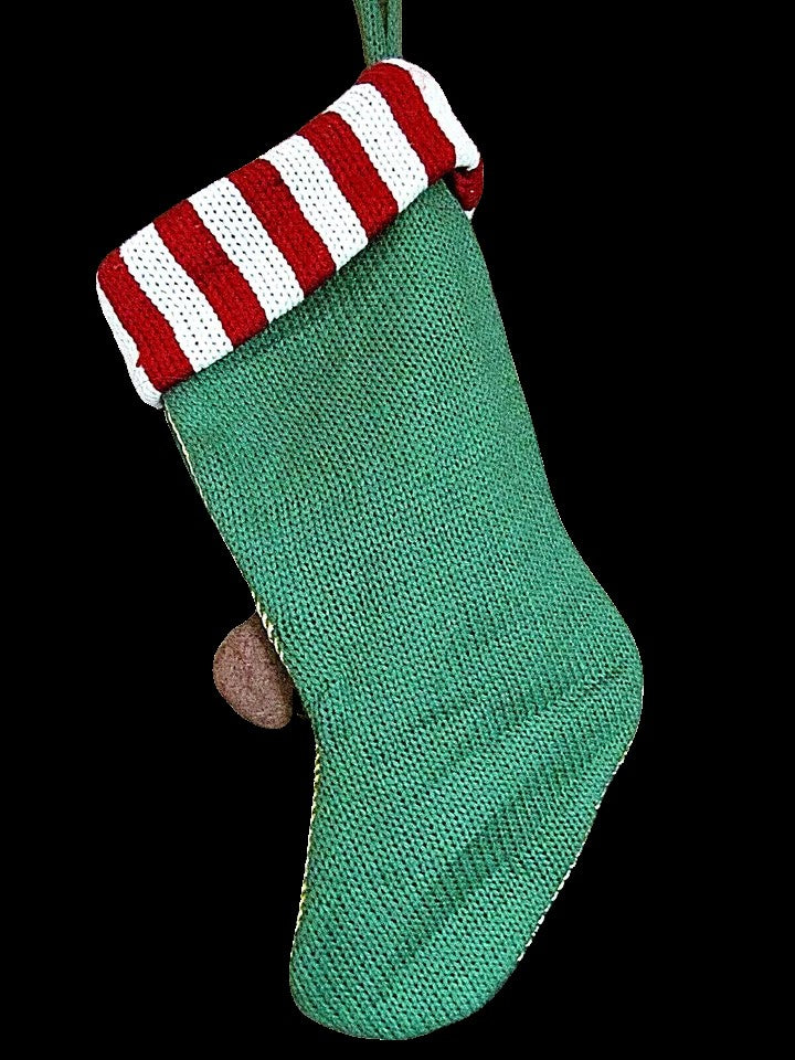 Knit 3D Cat or Dog Stocking