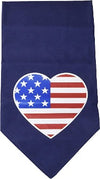 Navy Patriotic Heart Dog Bandana