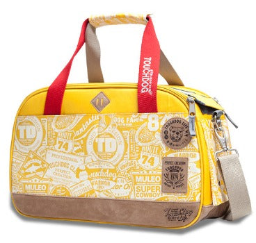 Touchdog Airline Approved Yellow Around-The-Globe Passport Designer Pet Carrier