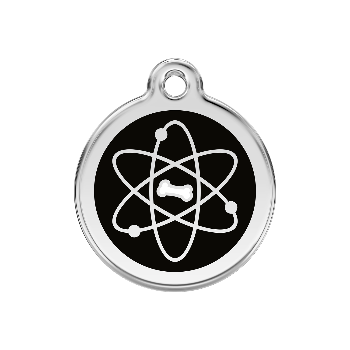 Red Dingo Black Atom Pet ID Tag