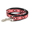 The Worthy Dog Bias Plaid Red Collar & Leash Collection