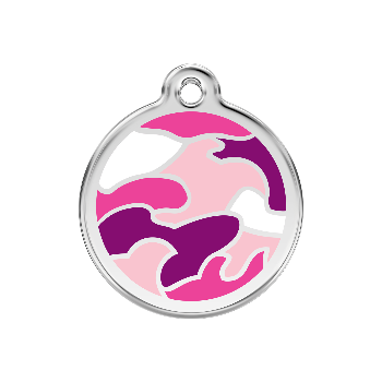 Red Dingo Pink Camouflage Pet ID Tag
