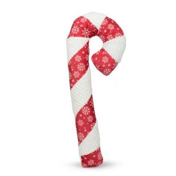 HuggleHounds Jingle All The Way Plush Candy Cane Dog Toy