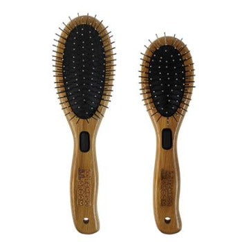 Combo Pet Brush with Boar Bristles & Stainless Steel Pins