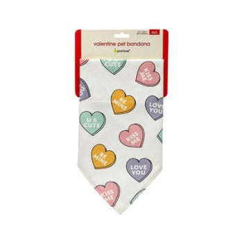 Pearhead Conversation Hearts Over the Collar Dog Bandana