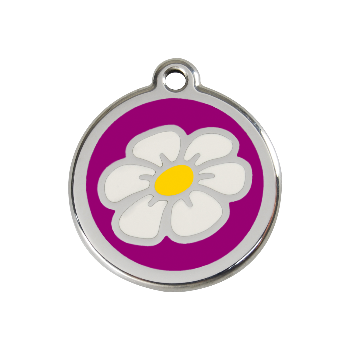 Red Dingo Purple Daisy Pet ID Tag