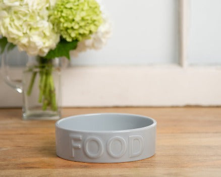 Park Life Designs Grey Classic Dog Food Bowl
