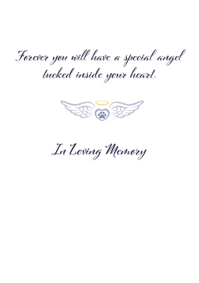 We Have Heard Angels Have Wings Cat Sympathy Card