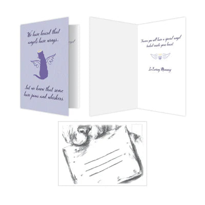 We Have Heard Angels Have Wings Cat Sympathy Card