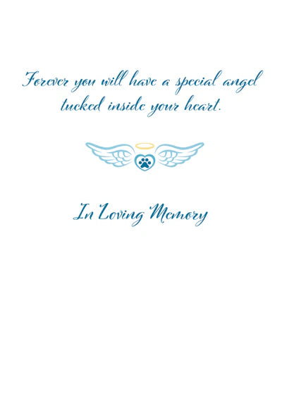 We Have Heard Angels Have Wings Dog Sympathy Card