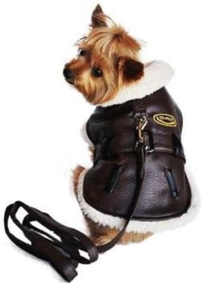Classic Vintage Faux Brown Leather Bomber Jacket