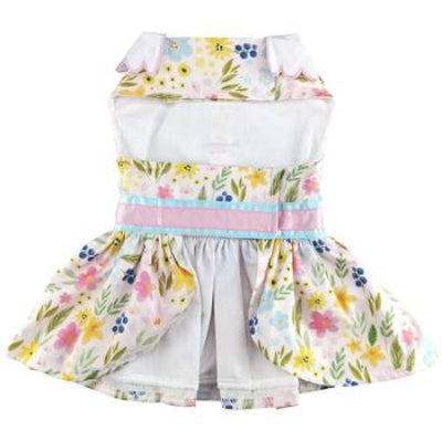 Doggie Design Pastel Meadow Dog Dress with Matching Leash