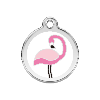 Red Dingo Flamingo Pet ID Tag