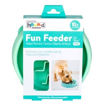 Outward Hound Fun Feeder Mint Wave Slo-Feeder Bowl