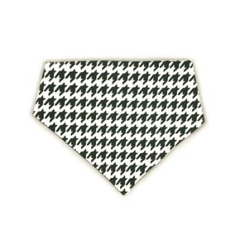 Uptown Pups Dark Green/White Houndstooth & Polka Dots Reversible Bandana