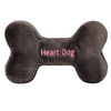 Fluff & Tuff Brown Heart Bone Dog Toy