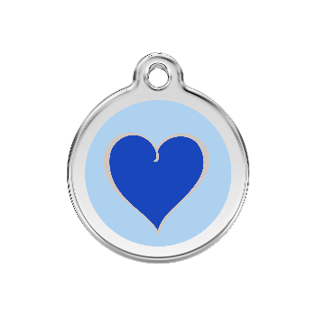 Red Dingo Dark Blue Heart Pet ID Tag