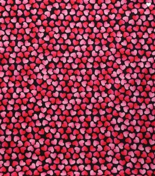 Paisley Paw Designs Red & Pink Hearts on Black Dog Bandana