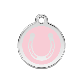 Red Dingo Light Pink Horseshoe Pet ID Tag