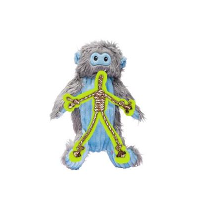 Plush toy with a creature design showing the inside construction of toy on a white background