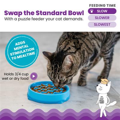 Kitty Slow Feeder Cat Bowl - X-Small