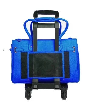 A Pet with Paws Cobalt Blue Madison Carrier With Pet-Trek®