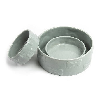 Park Life Designs Manor Grey Pet Bowl