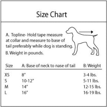 Max's Closet Size Chart