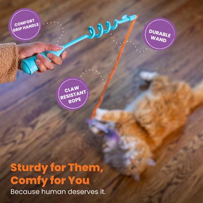 Cat-apult Spring Wand Cat Teaser Wand Cat Toy