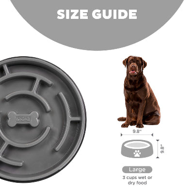 Fun Feeder Slo Dog Bowl - Large - Gray