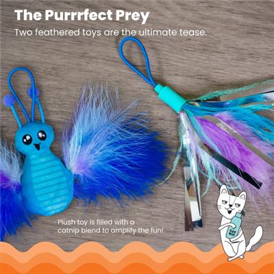 Tail Teaser Air Prey Interactive Cat Wand Toy