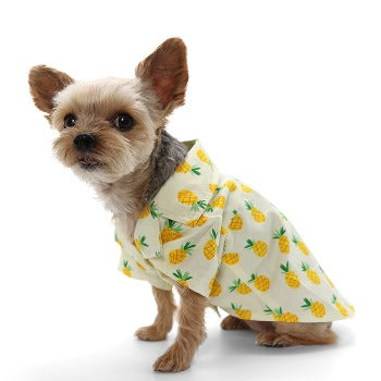 Dog wearing Dogo Yellow Pineapple Dog Shirt