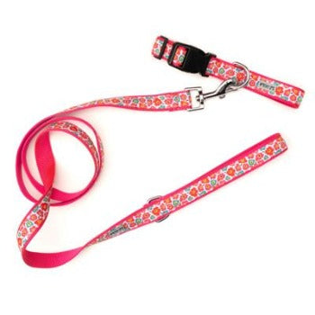 The Worthy Dog Pink Fleurs Dog Leash