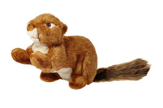 Fluff & Tuff Squeakerless Red Squirrel Plush Dog Toy