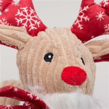 HuggleHounds Jingle All The Way Rudy Reindeer Dog Toy