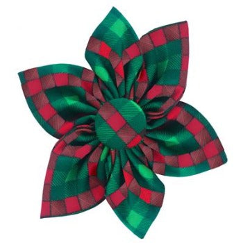 Huxley & Kent Scottish Check Dog Collar Bow