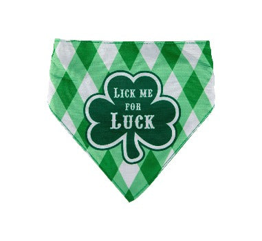 Barker's Bowtique Shamrock Reversible Dog Bandana