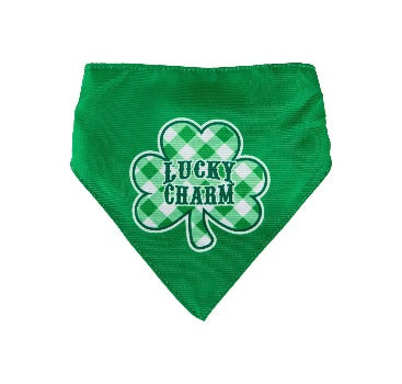 Barker's Bowtique Shamrock Reversible Dog Bandana