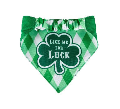 Barker's Bowtique Shamrock Reversible Dog Bandana