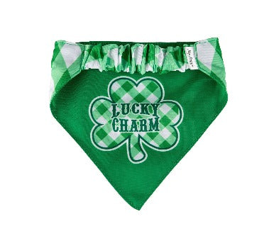 Barker's Bowtique Shamrock Reversible Dog Bandana