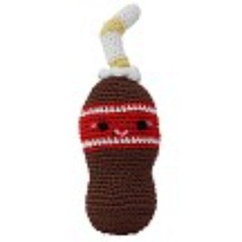 Pet Fly's Knit Knacks Organic Cotton Soda Pop Bottle Dog Toy