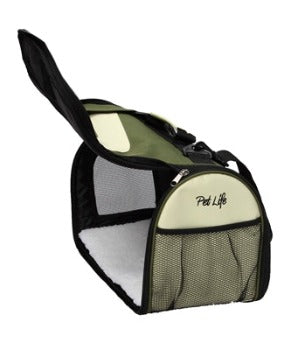 Pet Life Green And Khaki Airline Approved 'Sporty' Pet Dog Carrier