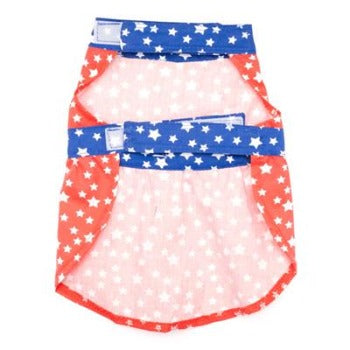 The Worthy Dog Red & Blue Stars Dog Dress
