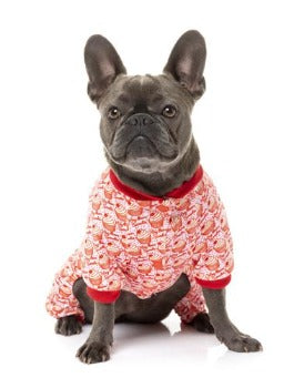 French Bulldog wearing Fuzzyard Hey There Sweetie Dog Pajamas