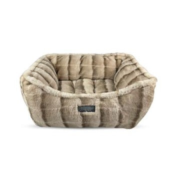 Nandog Tan Cloud Reversible Chinchilla Pet Bed