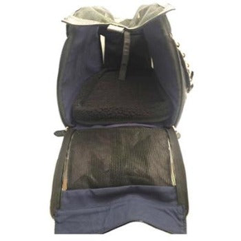 A Pet with Paws Black Quilted Tiffany Pet Carrier with Pet-Trek