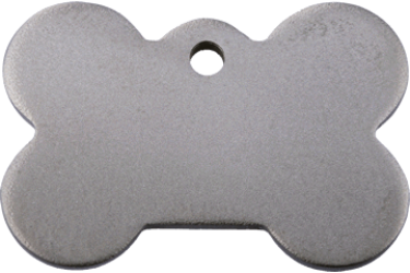 Red Dingo Titanium Bone Pet ID Tag