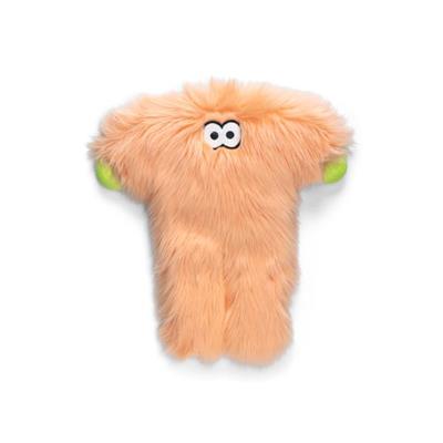 Plush toy shaped like a letter 'T' with a face on a white background