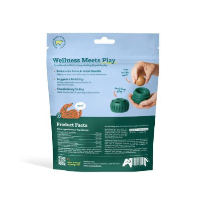 Package of Wellness Meets Play product with text and images on a white background